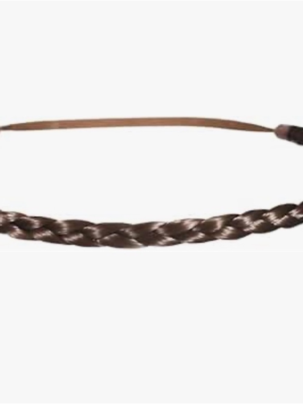 Braided Brown Faux Leather Headband